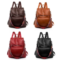 2023 New Designer Backpack Women High Quality Leather Backpack School Bags for Teenagers Girls Large Capacity Travel Backpack - Image 3