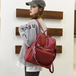 2023 New Designer Backpack Women High Quality Leather Backpack School Bags for Teenagers Girls Large Capacity Travel Backpack - Image 4