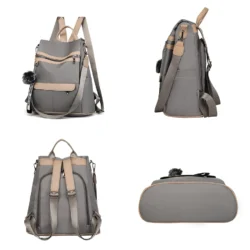 3 In 1 High Quality Anti-theft Backpack Women Waterproof Oxford Shoulder Bags School Bags for Teenager Girls Rucksack Travel Bag - Image 5