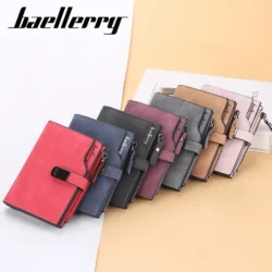 Baellerry Women Wallets Short Magnetic Buckle Top Quality Card Holder Female Purse Zipper Wallet For Women - Image 6