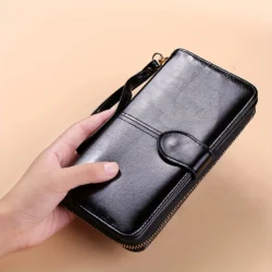 Hot Sale Women Wallet Leather Clutch Brand Coin Purse Female Wallet Card Holder Long Lady Clutch Carteira Feminina - Image 3