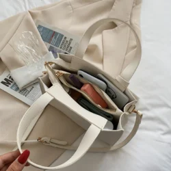 Soft PU Leather Crossbody Bags for Women 2021 New Solid Color Simple Shoulder Purses Female Brand Designer Trends Handbags Green - Image 4