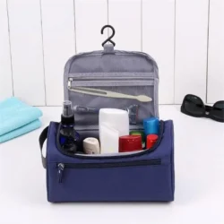 Zipper Polyester Men Business Portable Storage Bag Toiletries Organizer Women Travel Cosmetic Bag Hanging Waterproof Wash Pouch - Image 4