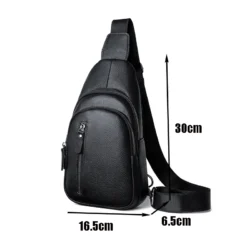 100% Genuine Leather Men Chest Bag Male Shoulder Bag Messenger Bag Casual Crossbody Bag Fashion Men's Purity Handbag - Image 5