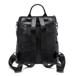 Genuine Leather Backpacks for Women Cowhide High Capacity Waterproof Backpack Trendy Women Bags Girl Travel School Bags - Image 2