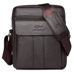 Luxury Brand Vintage Messenger Bag Men Leather Business Shoulder Bag Brown Black Man Crossbody Bag Male Handbag Gift For Husband - Image 2