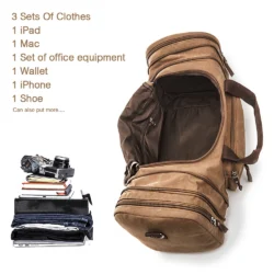 MARKROYAL Canvas Travel Bags Large Capacity Carry On Luggage Bags Men Duffel Bag Travel Tote Weekend - Image 3
