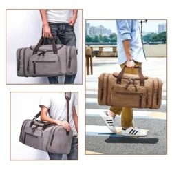 MARKROYAL Canvas Travel Bags Large Capacity Carry On Luggage Bags Men Duffel Bag Travel Tote Weekend - Image 6